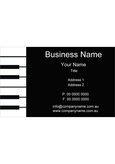 Piano Black Business Card